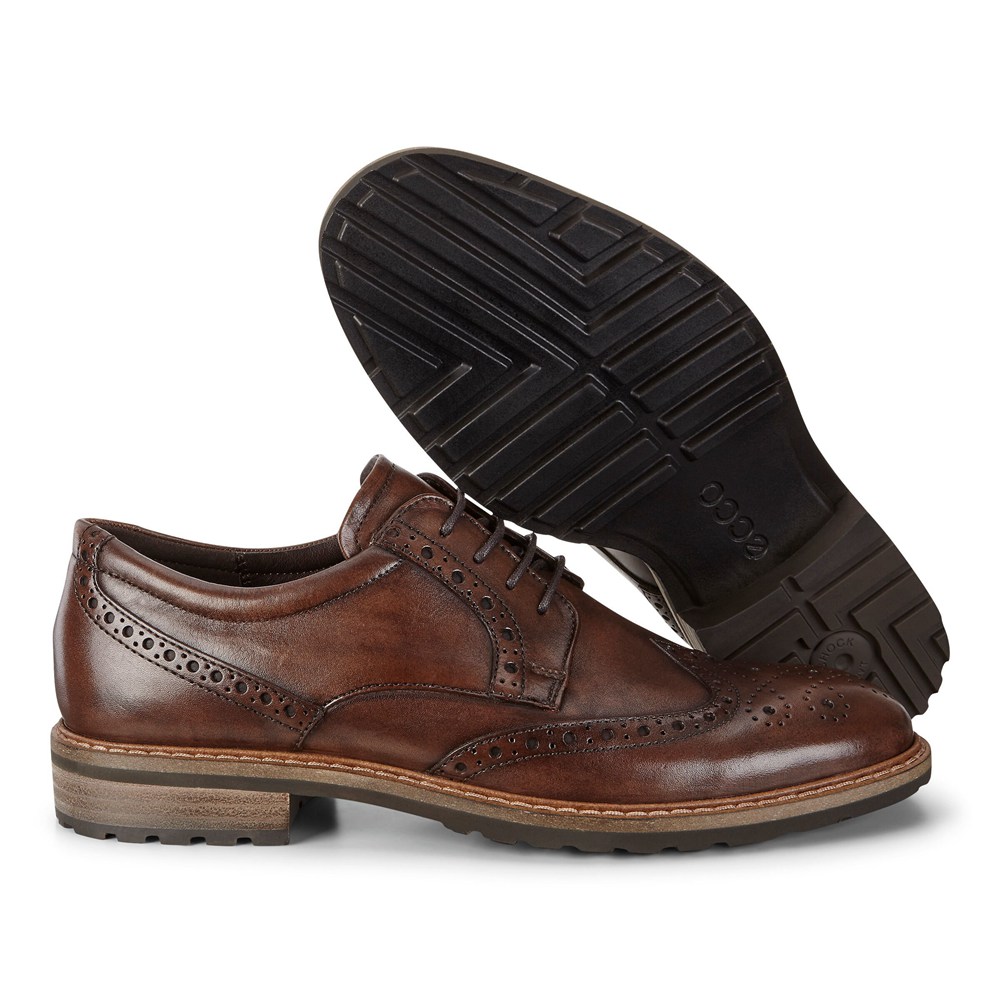 Zapatos De Vestir Hombre - ECCO Vitrus I Wing Tip Tie - Marrom - XPU638472